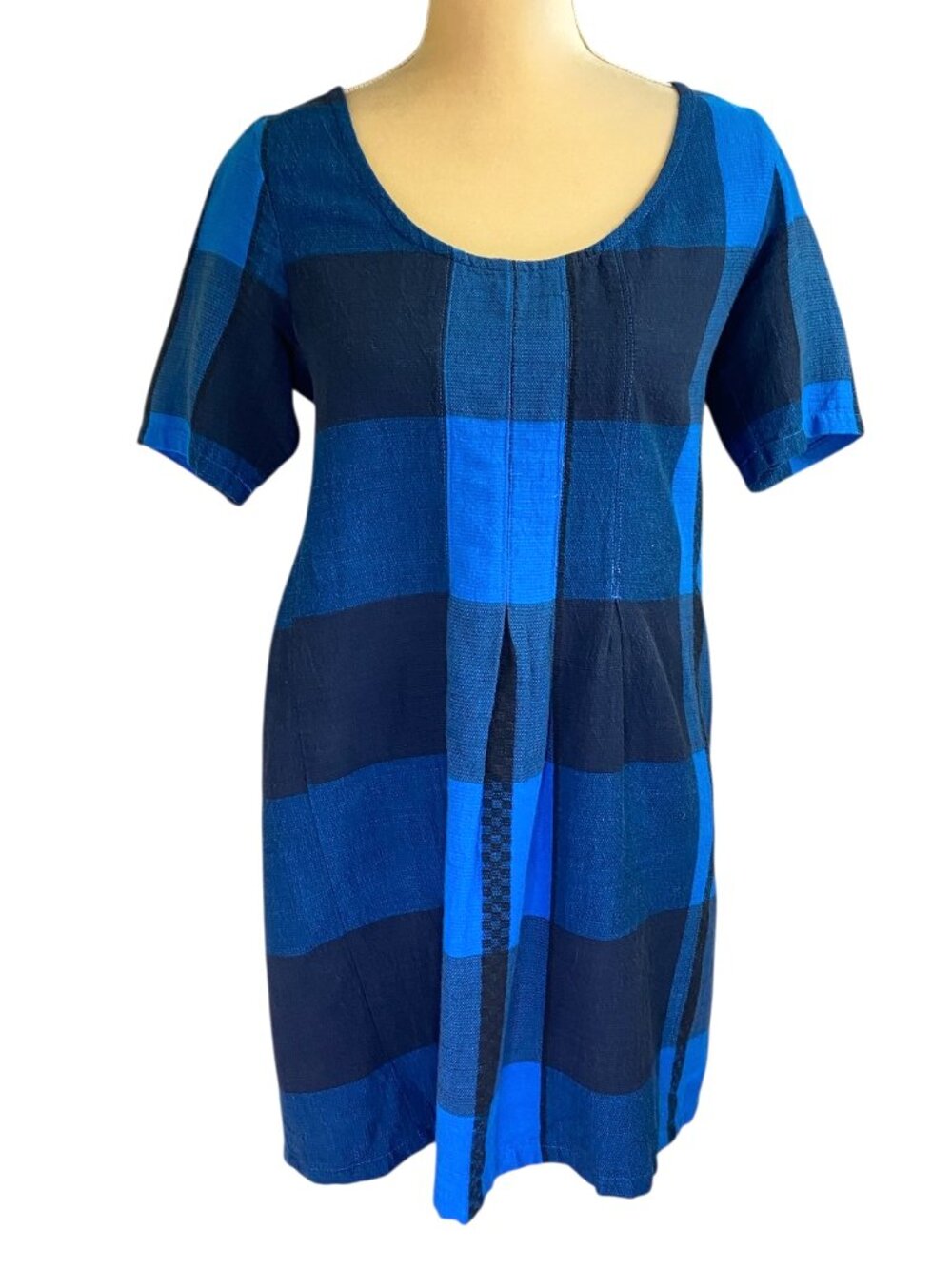 Ace & Jig Shop Dress in Indigo Check